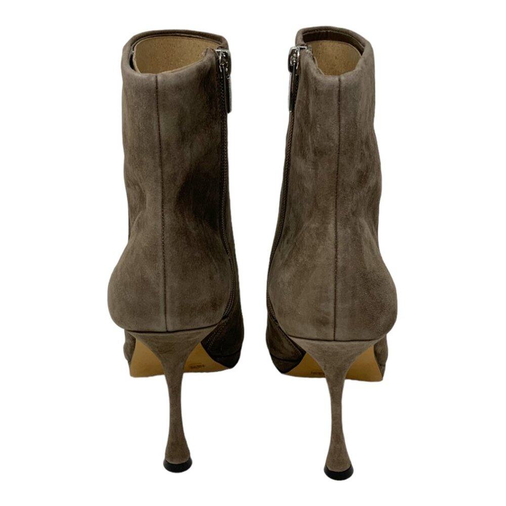 Vince Camuto Pitonnda Suede Heeled Leather Bootie Taupe Size 8.5 NWT $169 MSRP - Picture 5 of 7